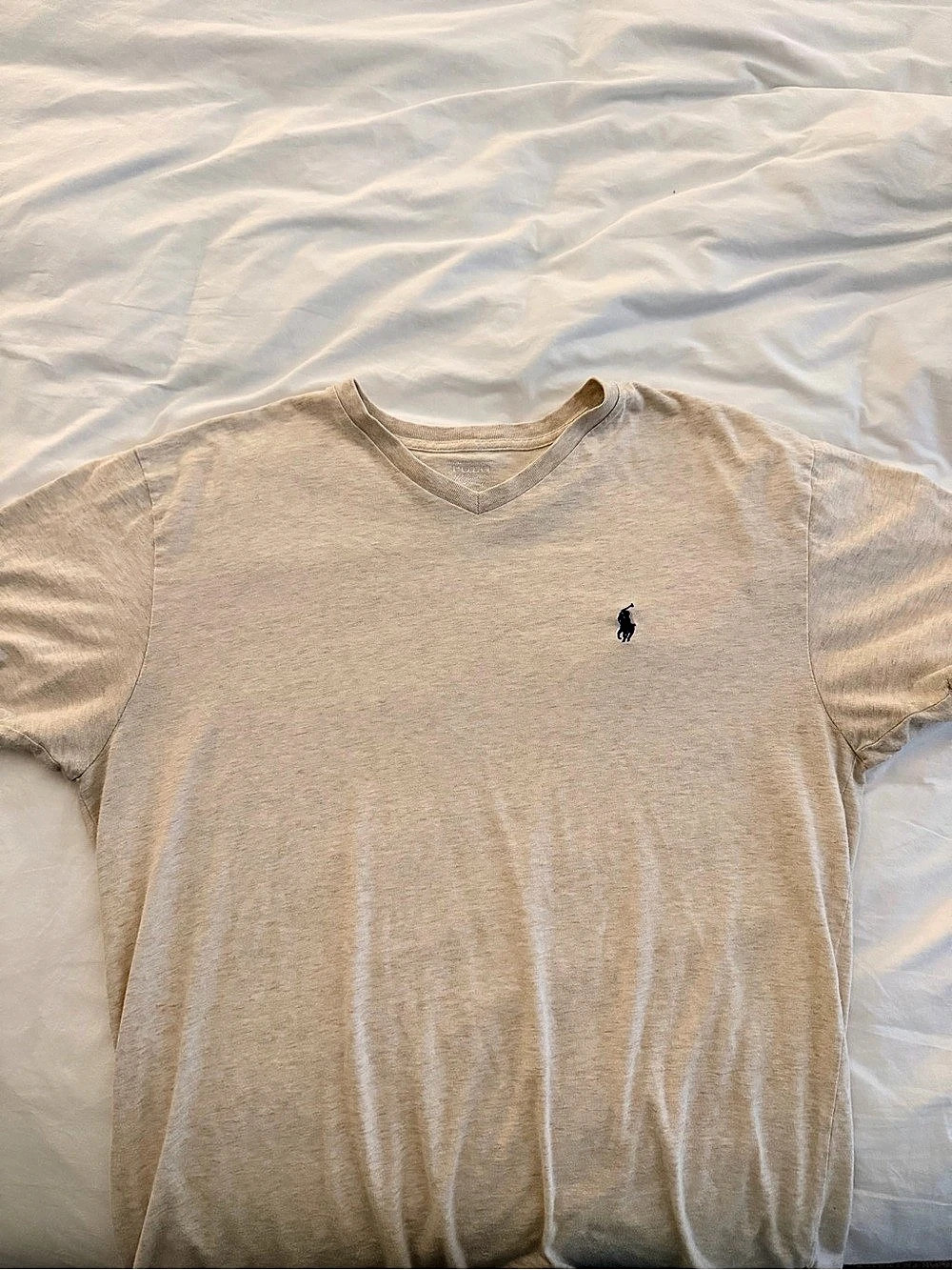 Polo Ralph Lauren Classic Fit V-Neck T-Shirt Tan Medium